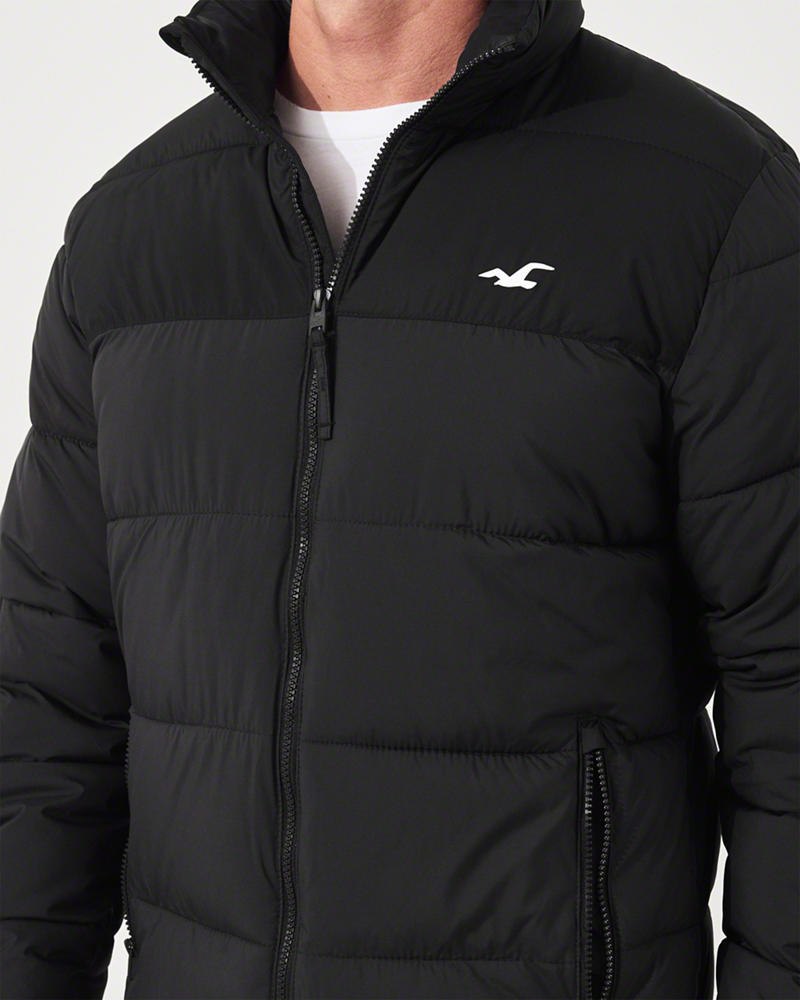 Hollister recycled fill clearance mockneck puffer jacket